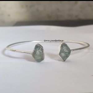 Raw Aquamarine Bangle